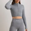 Giacca corta FlexiRib in grigio melange Giacca corta FlexiRib in grigio melange