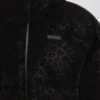 Giacca da sci oversize corta impermeabile in nero leopardato Giacca da sci oversize corta impermeabile in nero leopardato