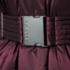 Giacca da sci oversize impermeabile con cintura in bordeaux Giacca da sci oversize impermeabile con cintura in bordeaux