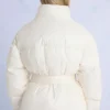 Giacca da sci oversize impermeabile con cintura in Ice Giacca da sci oversize impermeabile con cintura in Ice