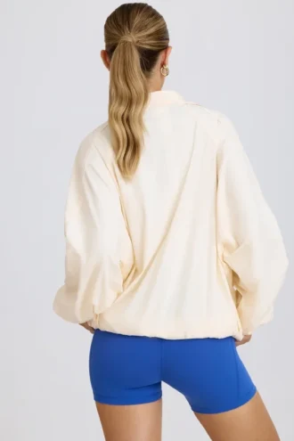 Giacca da tuta oversize in bianco