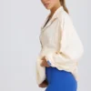 Giacca da tuta oversize in bianco