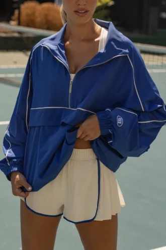 Giacca da tuta oversize in blu cobalto