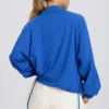 Giacca da tuta oversize in blu cobalto