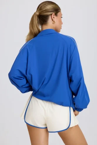 Giacca da tuta oversize in blu cobalto