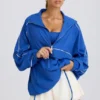 Giacca da tuta oversize in blu cobalto