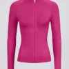 Giacca Define Luxe con zip in Berry