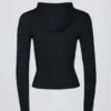 Giacca intermedia con cappuccio Soft Active in nero