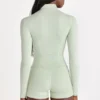 Giacca Soft Active con zip in grigio melange