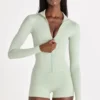 Giacca Soft Active con zip in grigio melange