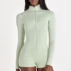 Giacca Soft Active con zip in grigio melange