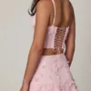 Gonna a trapezio con decorazioni Lorelei in rosa tenue Gonna a trapezio con decorazioni Lorelei in rosa tenue