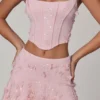 Gonna a trapezio con decorazioni Lorelei in rosa tenue Gonna a trapezio con decorazioni Lorelei in rosa tenue