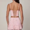 Gonna a trapezio con decorazioni Lorelei in rosa tenue Gonna a trapezio con decorazioni Lorelei in rosa tenue