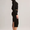Gonna a tubino midi Aven in Modal a vita media, colore nero