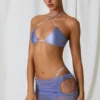 Gonna con coulisse e cut-out Lagoon in viola lavanda Gonna con coulisse e cut-out Lagoon in viola lavanda