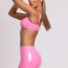 Gonna in vinile con spacco sulla coscia Nyx in rosa Gonna in vinile con spacco sulla coscia Nyx in rosa