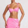 Gonna in vinile con spacco sulla coscia Nyx in rosa Gonna in vinile con spacco sulla coscia Nyx in rosa