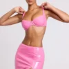 Gonna in vinile con spacco sulla coscia Nyx in rosa Gonna in vinile con spacco sulla coscia Nyx in rosa