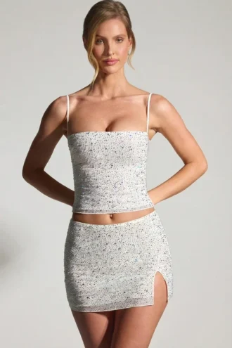 Gonna Inina con decorazioni in bianco