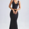 Gonna lunga a sirena a vita media Ceres in nero Gonna lunga a sirena a vita media Ceres in nero