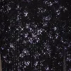 Gonna lunga a vita media con spacco sulla coscia e decorazioni Nevara in nero e viola
