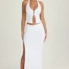 Gonna lunga con arricciature Cedara in bianco Gonna lunga con arricciature Cedara in bianco