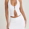 Gonna lunga con arricciature Cedara in bianco Gonna lunga con arricciature Cedara in bianco