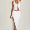 Gonna lunga con arricciature Cedara in bianco Gonna lunga con arricciature Cedara in bianco