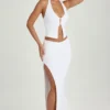 Gonna lunga con arricciature Cedara in bianco Gonna lunga con arricciature Cedara in bianco