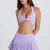 Gonna-pantaloncino da tennis plissettata a vita bassa Soft Active in lilla Gonna-pantaloncino da tennis plissettata a vita bassa Soft Active in lilla