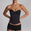 Hot pants a vita bassa in jersey aderente Sabrine, colore nero Hot pants a vita bassa in jersey aderente Sabrine, colore nero