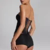 Hot pants a vita bassa in jersey aderente Sabrine, colore nero Hot pants a vita bassa in jersey aderente Sabrine, colore nero