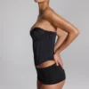 Hot pants a vita bassa in jersey aderente Sabrine, colore nero Hot pants a vita bassa in jersey aderente Sabrine, colore nero