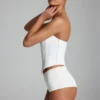 Hot pants a vita bassa in jersey elasticizzato Sabrine, colore bianco Hot pants a vita bassa in jersey elasticizzato Sabrine, colore bianco
