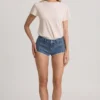 Hot pants a vita bassa Lanori in blu medio Hot pants a vita bassa Lanori in blu medio