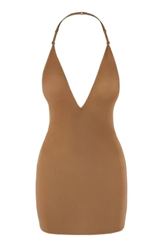 Intimates Vestito corto multiuso in morbida rete color mandorla