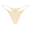 Intimo Tanga in maglia senza cuciture con cinturini trasparenti in Warm Peach Intimo Tanga in maglia senza cuciture con cinturini trasparenti in Warm Peach