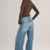 Jeans a gamba dritta con coulisse Faedra in lavaggio medio Jeans a gamba dritta con coulisse Faedra in lavaggio medio