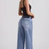 Jeans a vita bassa e gamba larga Jeylan in lavaggio vintage Jeans a vita bassa e gamba larga Jeylan in lavaggio vintage