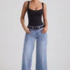 Jeans a vita bassa e gamba larga Jeylan in lavaggio vintage Jeans a vita bassa e gamba larga Jeylan in lavaggio vintage