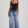 Jeans a vita bassa e gamba larga Jeylan in lavaggio vintage Jeans a vita bassa e gamba larga Jeylan in lavaggio vintage