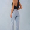 Jeans a vita media e gamba dritta Lorielle in denim chiaro Jeans a vita media e gamba dritta Lorielle in denim chiaro