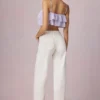 Jeans Bobbi a vita media e gamba a barilotto in lavaggio ecru Jeans Bobbi a vita media e gamba a barilotto in lavaggio ecru