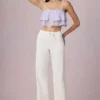 Jeans Bobbi a vita media e gamba a barilotto in lavaggio ecru Jeans Bobbi a vita media e gamba a barilotto in lavaggio ecru