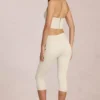 Jeans capri a vita media Anessa in avorio Jeans capri a vita media Anessa in avorio