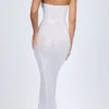 Kinsley Abito lungo a fascia con cut-out decorato in bianco Kinsley Abito lungo a fascia con cut-out decorato in bianco