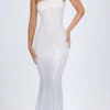 Kinsley Abito lungo a fascia con cut-out decorato in bianco Kinsley Abito lungo a fascia con cut-out decorato in bianco