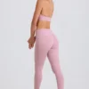 Leggings a cavallina con risvolto a vita media in color malva Leggings a cavallina con risvolto a vita media in color malva