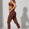 Leggings a lunghezza intera con tasche in marrone Leggings a lunghezza intera con tasche in marrone